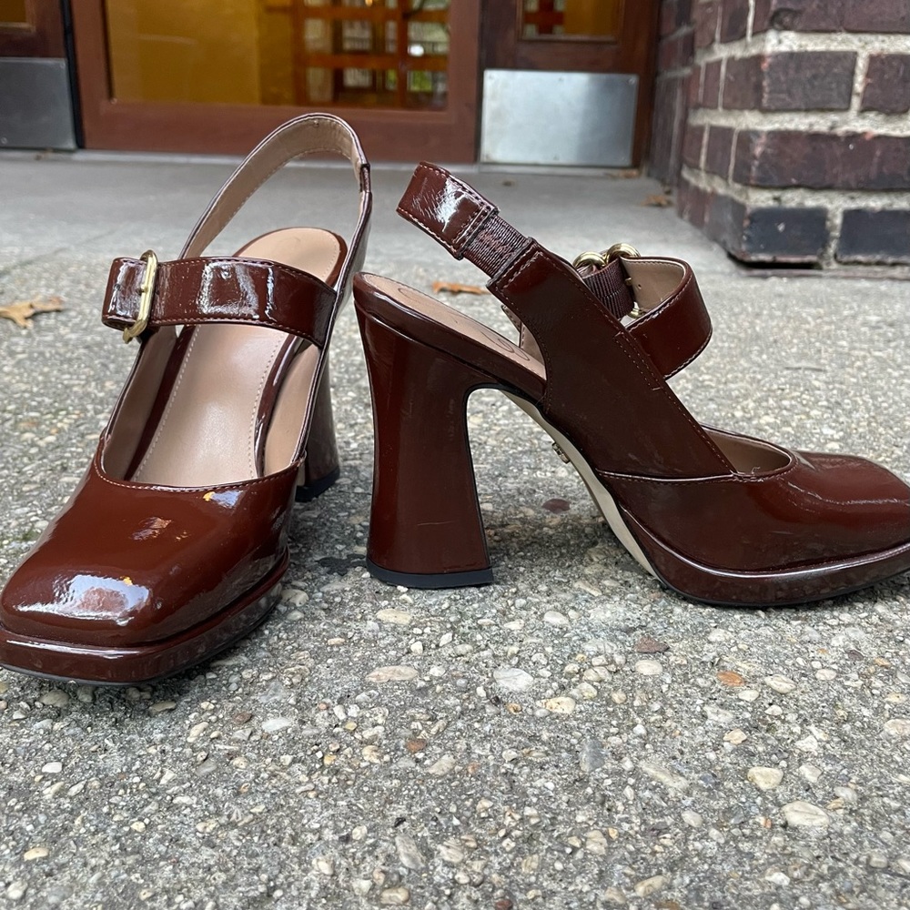 Chunky Chocolate Brown Mary Janes - Sam Edelman - 7 1/2